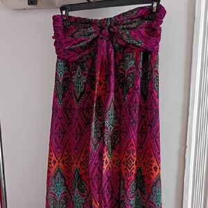 Vibrant Multicolor Patterned Women's Skirt